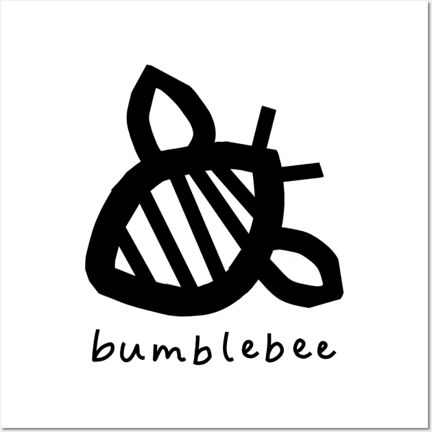 Chunky Line Bumblebee Wall Art by ellenhenryart